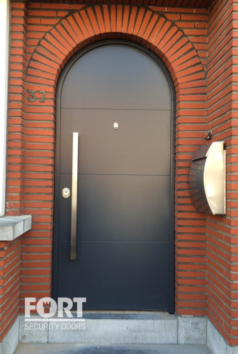 00017 Grey Fs Security Arch Door With A Spy Hole Fsdoors Co Uk