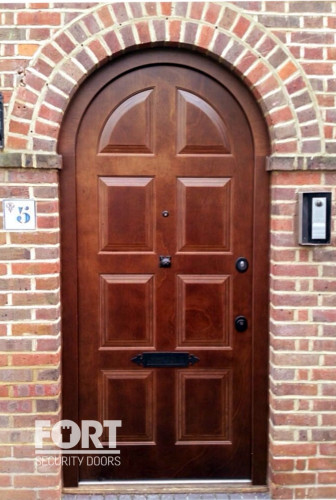 00049 Single Custom Arch Heritage Fs Security Door With 8 Panels Fsdoors Co Uk