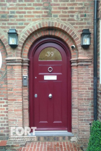 00062 Single Arched Front Door With Glass Transom Fsdoors Co Uk