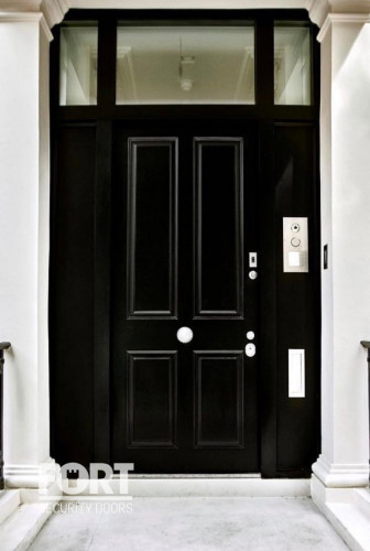 00071 Fs Security 4 Panel Front Door With Fingerprint Reader Fsdoors Co Uk