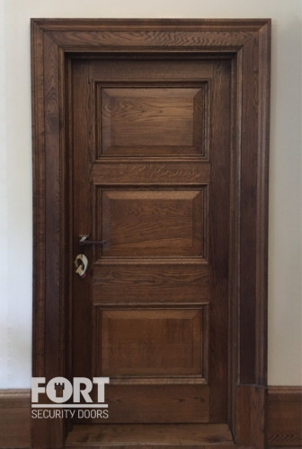 00074 Single Wooden Edwardian 3 Equal Panel Fs Security Door Fsdoors Co Uk