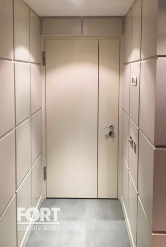 00078 Fs Security Bespoke White Single Internal Panic Room Door Fsdoors Co Uk