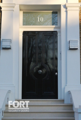 00097 Custom Matte Black Single High Security Fs Security Door Fsdoors Co Uk