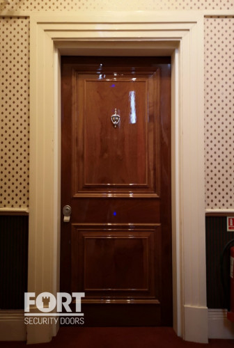 00100 Mahogany Two Panel Fs Security Door Fsdoors Co Uk