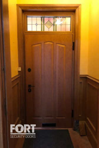 00101 Single Okoume Fs Security Door Georgian Hidden Layers Fsdoors Co Uk