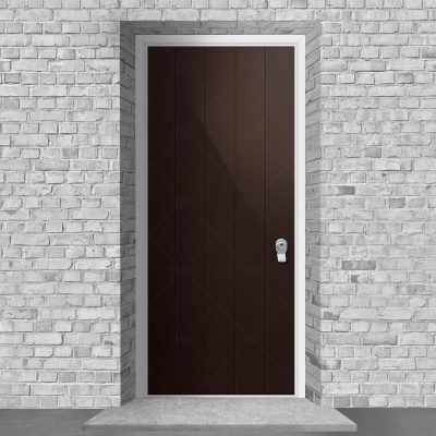 4 Vertical Lines Chocolate Brown Ral 8017 By Fort Security Doors Uk