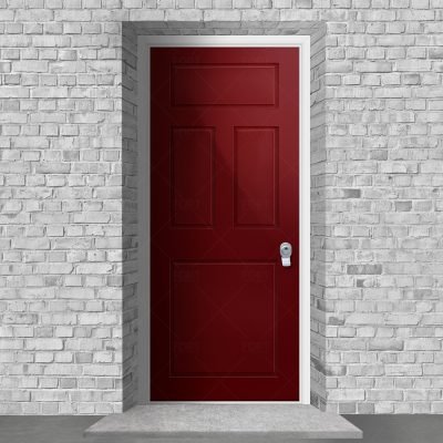 Edwardian 4 Panel Ruby Red Ral 3003 By Fort Security Doors Uk