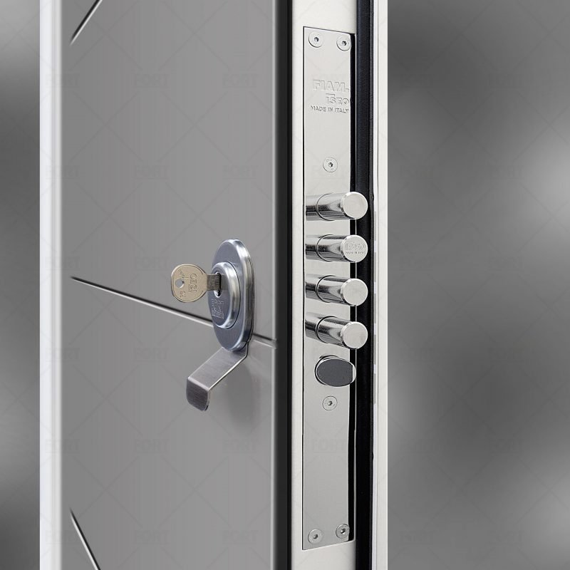 Lock System In Signal Grey Ral 7004 By Fort Security Doors Uk