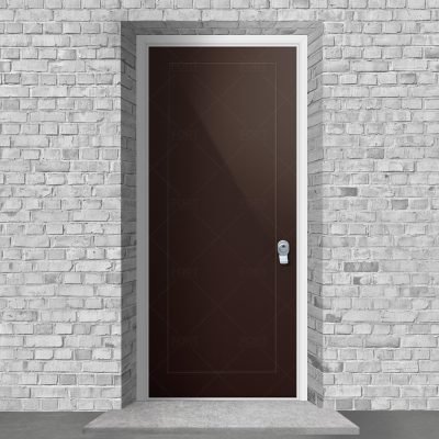 One Panel Chocolate Brown Ral 8017 By Fort Security Doors Uk