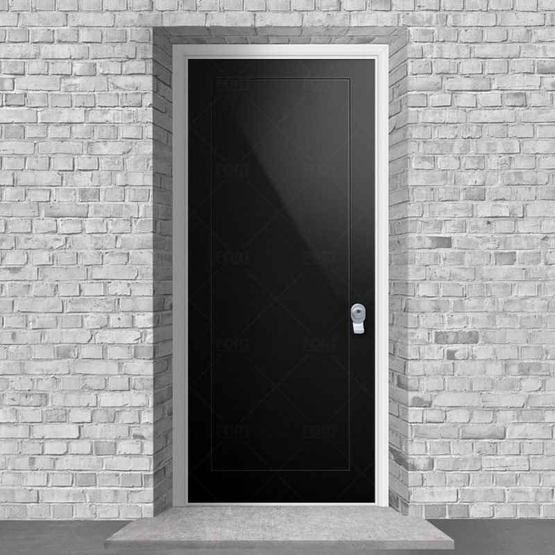 One Panel Jet Black Ral 9005 By Fort Security Doors Uk