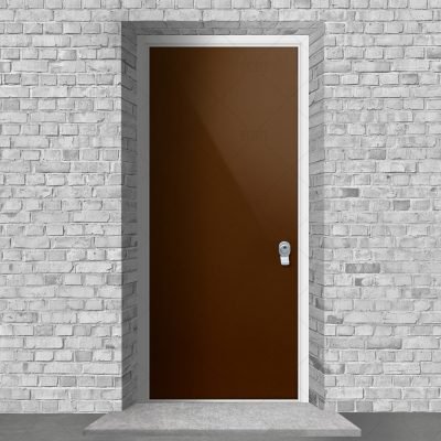 Plain Chocolate Brown Ral 8017 By Fort Security Doors Uk