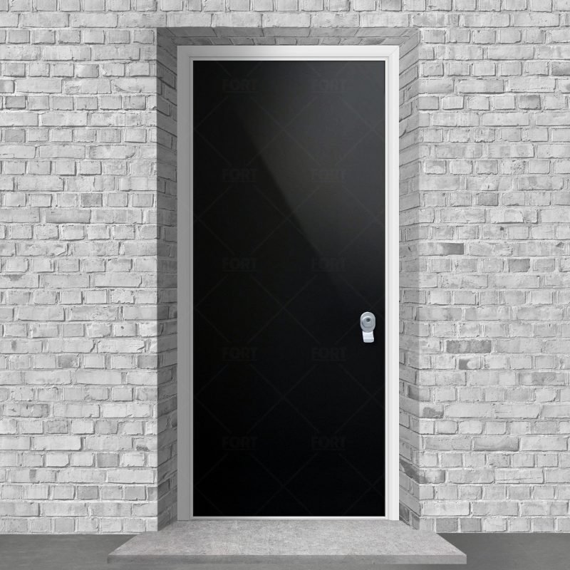 Plain Jet Black Ral 9005 By Fort Security Doors Uk