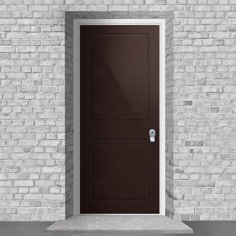 Two Panel Chocolate Brown Ral 8017 By Fort Security Doors Uk