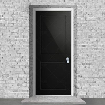 Two Panel Jet Black Ral 9005 By Fort Security Doors Uk
