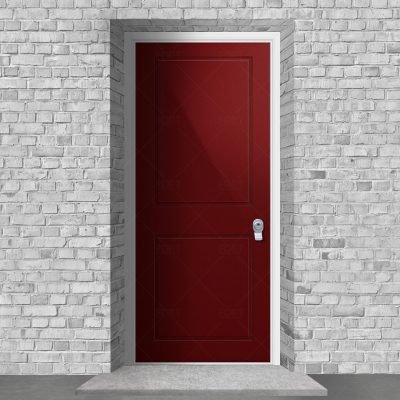 Two Panel Ruby Red Ral 3003 By Fort Security Doors Uk