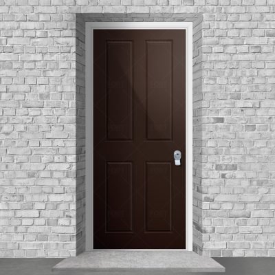 Victorian 4 Panel Chocolate Brown Ral 8017 By Fort Security Doors Uk