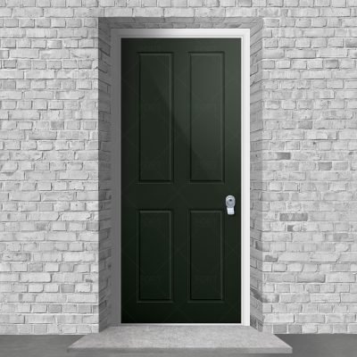 Victorian 4 Panel Fir Green Ral 6009 By Fort Security Doors Uk