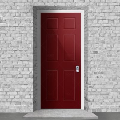Victorian 6 Panel Ruby Red Ral 3003 By Fort Security Doors Uk