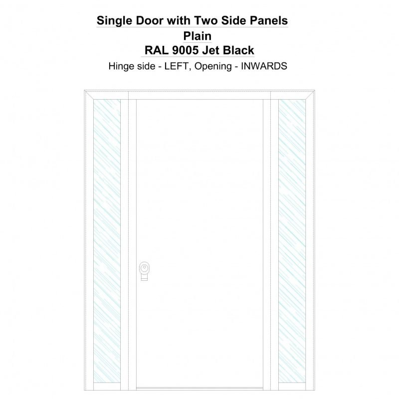 Sd2sp Plain Ral 9005 Jet Black Security Door