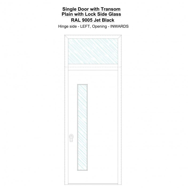 Sdt Plain With Lock Side Ral 9005 Jet Black Security Door