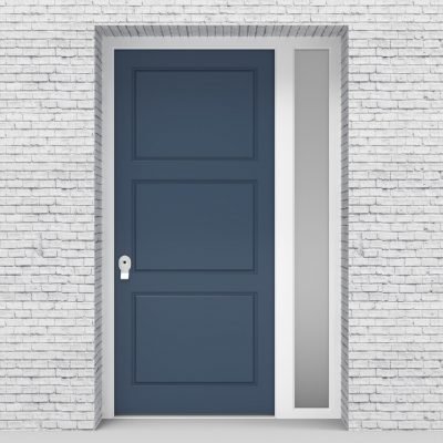 10.single Door With Right Side Panel Edwardian Pigeon Blue (ral5014)