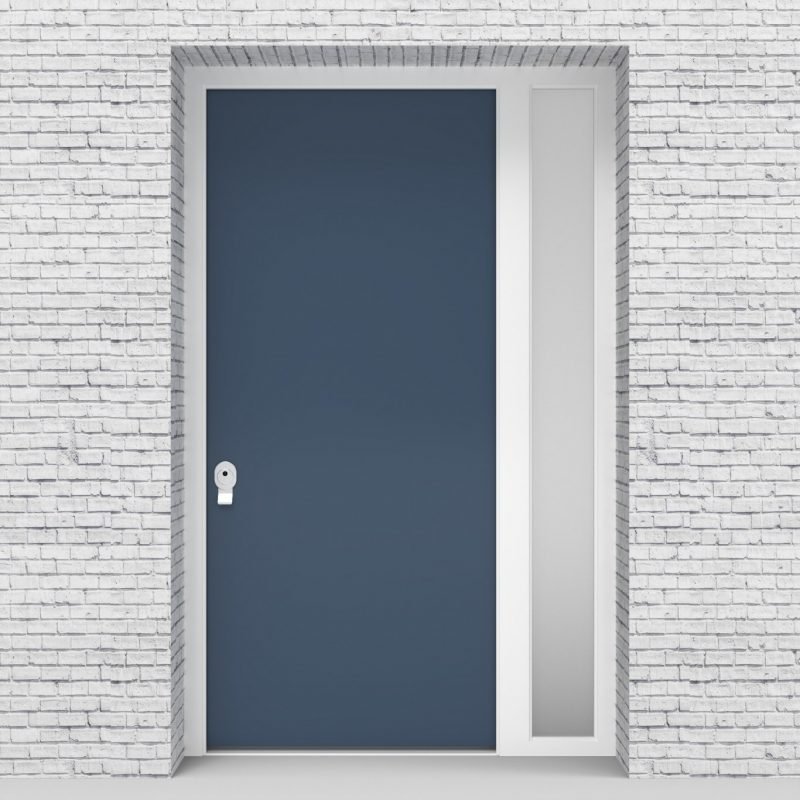 10.single Door With Right Side Panel Plain Pigeon Blue (ral5014)