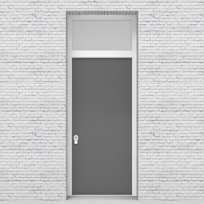 13.single Door With Transom Plain Signal Grey (ral7004)