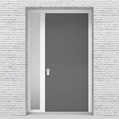 13.single Door Qith Left Side Panel Plain Signal Grey (ral7004)