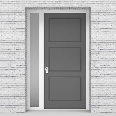 13.single Door With Left Side Panel Edwardian Signal Grey (ral7004)