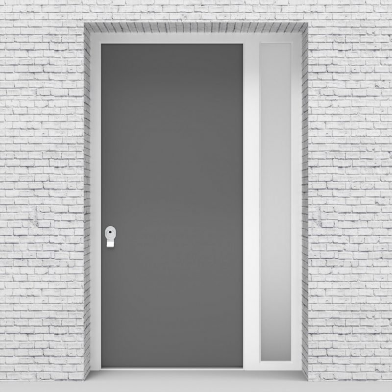 13.single Door With Right Side Panel Plain Signal Grey (ral7004)