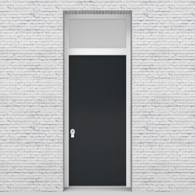 14.single Door With Transom Plain Anthracite Grey (ral7016)
