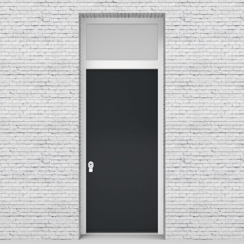 14.single Door With Transom Plain Anthracite Grey (ral7016)