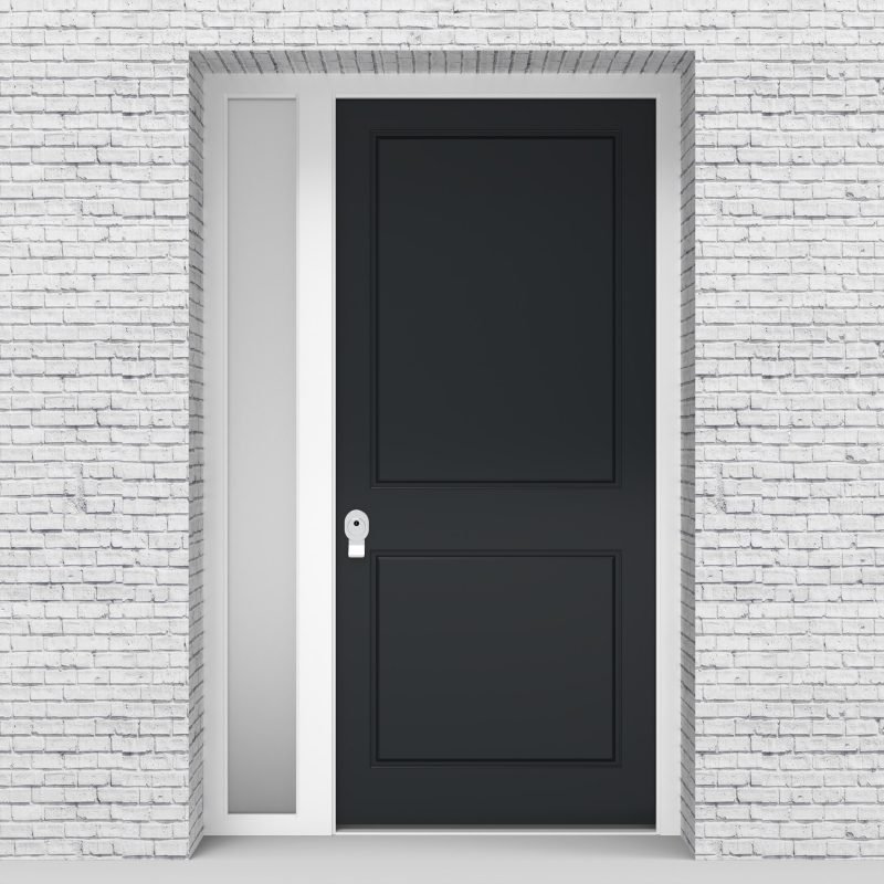 14.single Door With Left Side Panel Two Panel Anthracite Grey (ral7016)