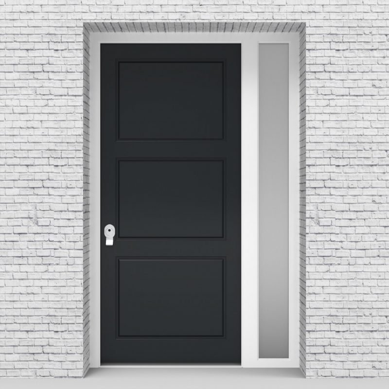 14.single Door With Right Side Panel Edwardian Anthracite Grey (ral7016)