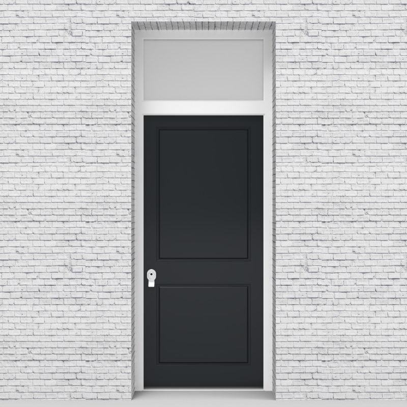 14.single Door With Transom Two Panel Anthracite Grey (ral7016)