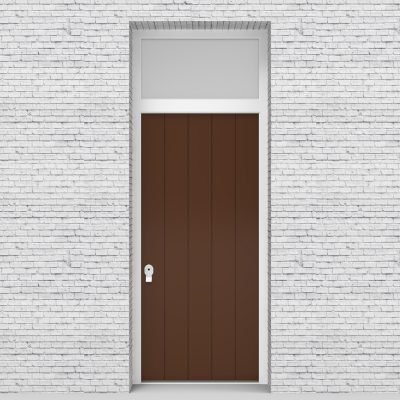 15.single Door With Transom 4 Vertical Lines Anthracite Grey (ral7016)