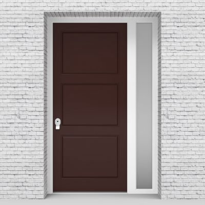 16.single Door With Right Side Panel Edwardian Chocolate Brown (ral8017)