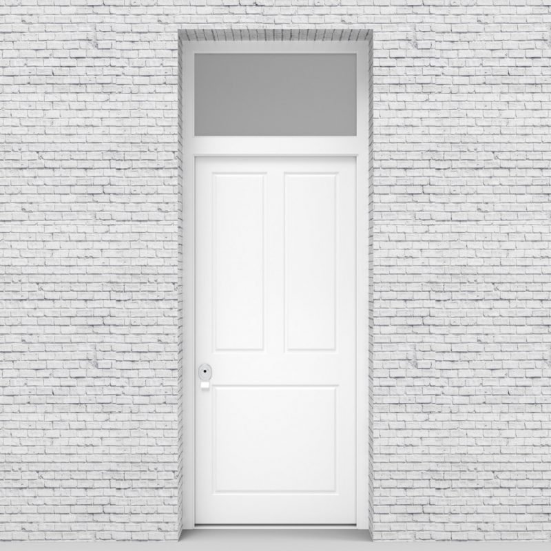 5.single Door With Transom Edwardian 3 Pane Traffic White (ral9016)