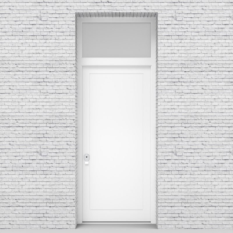 5.single Door With Transom One Panel Traffic White (ral9016)