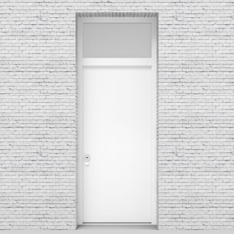 5.single Door With Transom Plain Traffic White (ral9016)