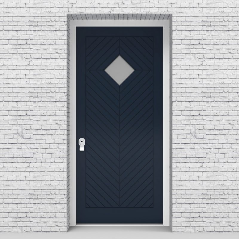 9.single Cottage Style With Diamond Pane Sapphire Blue (ral5003)