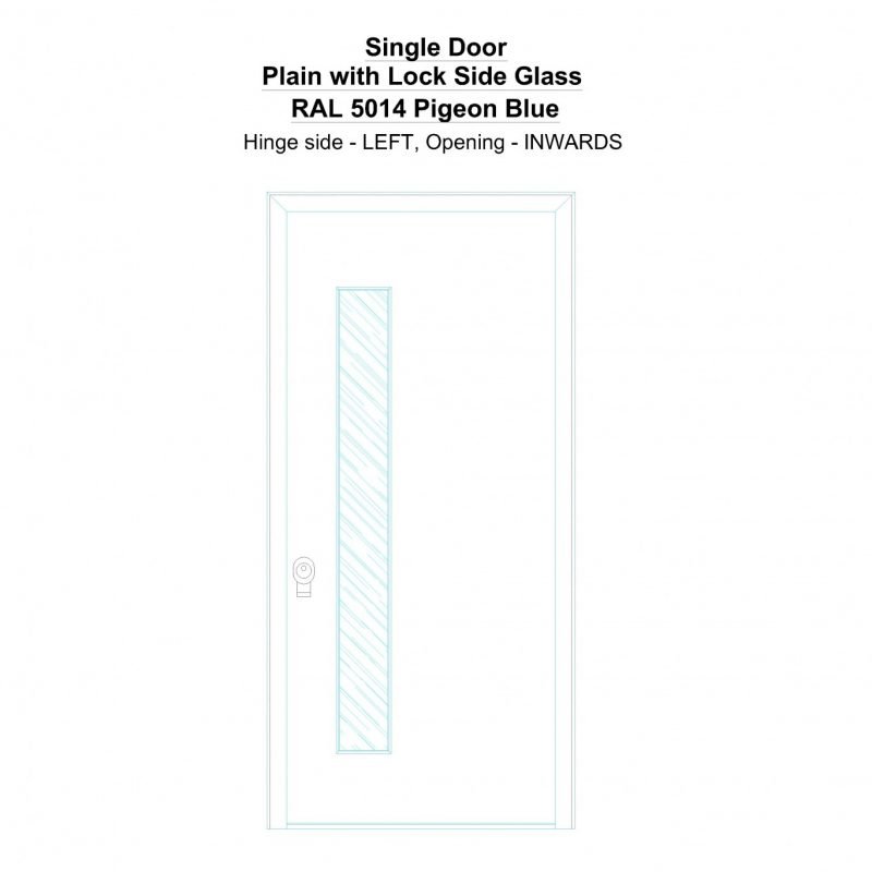 Sd Plain Ral 5014 Pigeon Blue Security Door