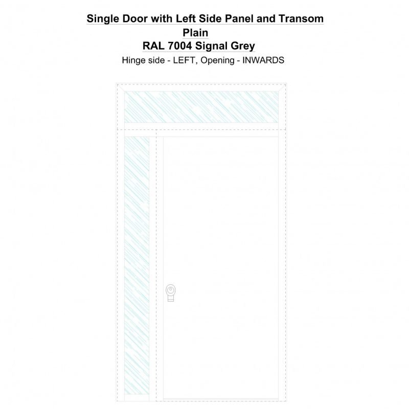 Sd1spt(left) Plain Ral 7004 Signal Grey Security Door