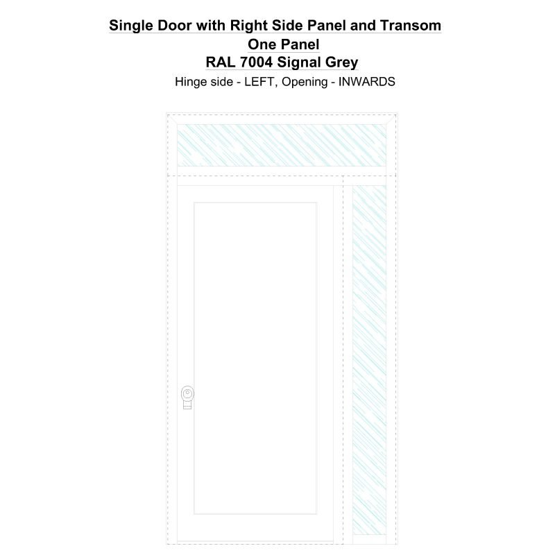 Sd1spt(right) One Panel Ral 7004 Signal Grey Security Door