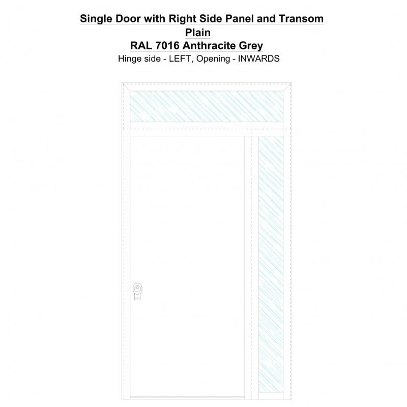 Sd1spt(right) Plain Ral 7016 Anthracite Grey Security Door