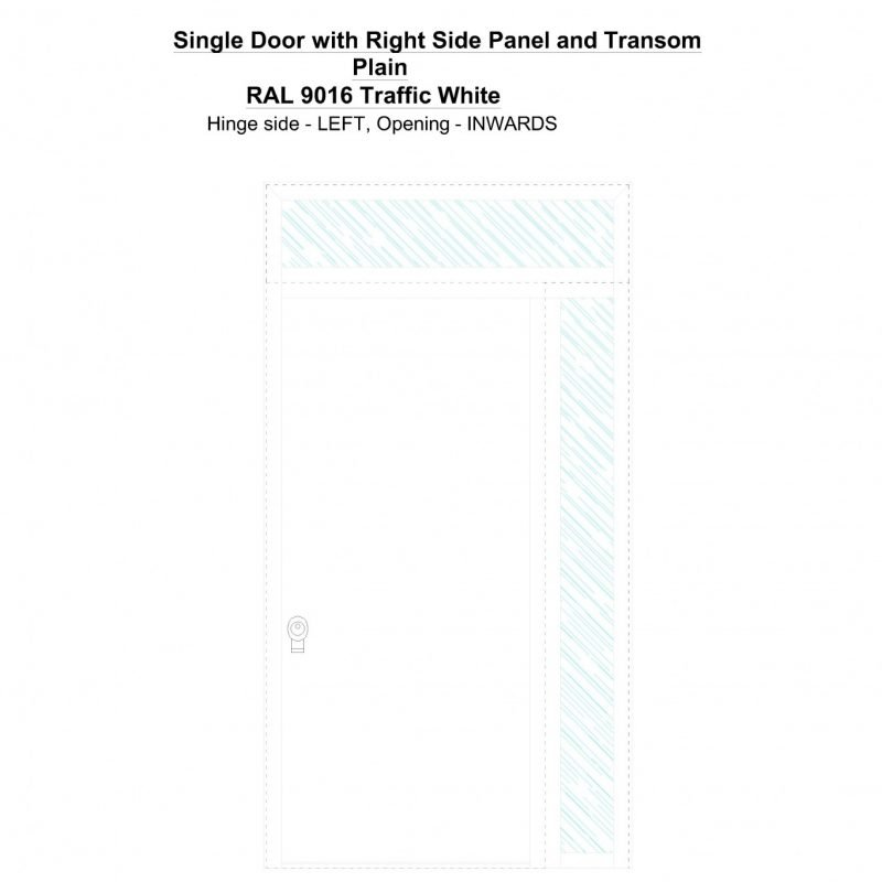 Sd1spt(right) Plain Ral 9016 Traffic White Security Door