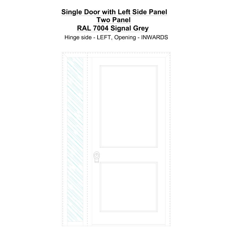 Sd1sp(left) Two Panel Ral 7004 Signal Grey Security Door