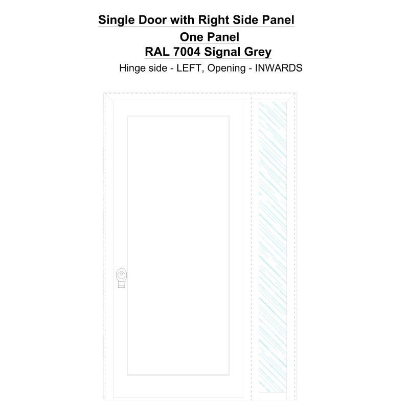 Sd1sp(right) One Panel Ral 7004 Signal Grey Security Door