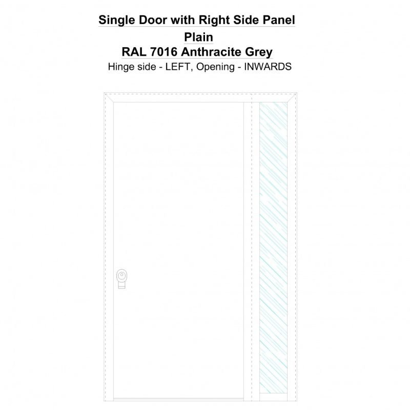Sd1sp(right) Plain Ral 7016 Anthracite Grey Security Door