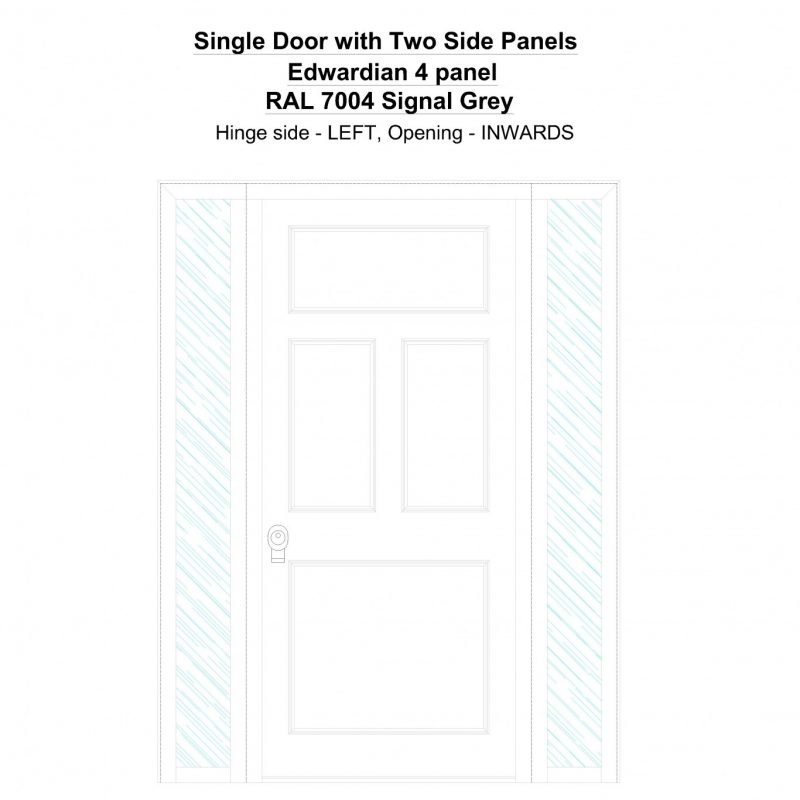 Sd2sp Edwardian 4 Panel Ral 7004 Signal Grey Security Door